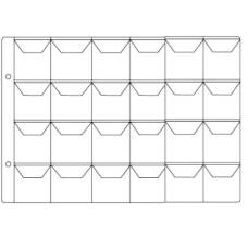 Лист на 24 монеты горизонтальный