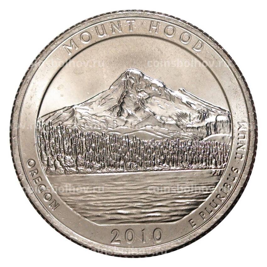 Монета 25 центов 2010 года D №5 Национальный лес Маунд Худ