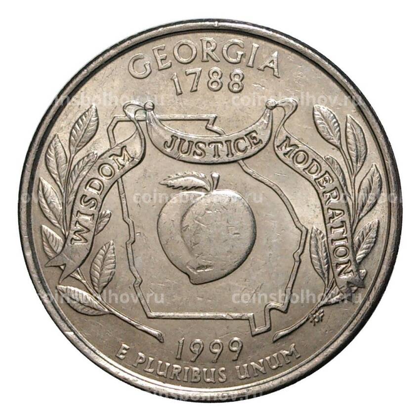 Монета 25 центов 1999 года P Штаты и территории - Джорджия