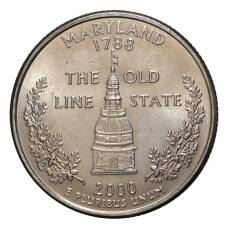 Монета 25 центов 2000 года P Штаты и территории - Мэриленд (аверс)