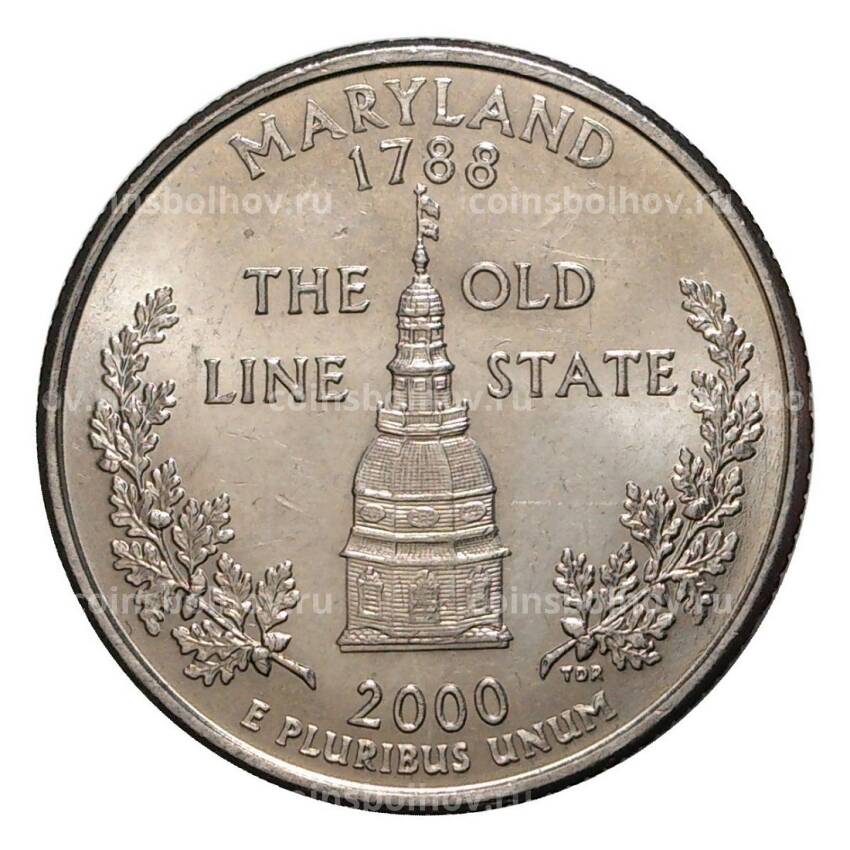 Монета 25 центов 2000 года P Штаты и территории - Мэриленд