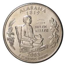 Монета 25 центов 2003 года P Штаты и территории - Алабама (аверс)