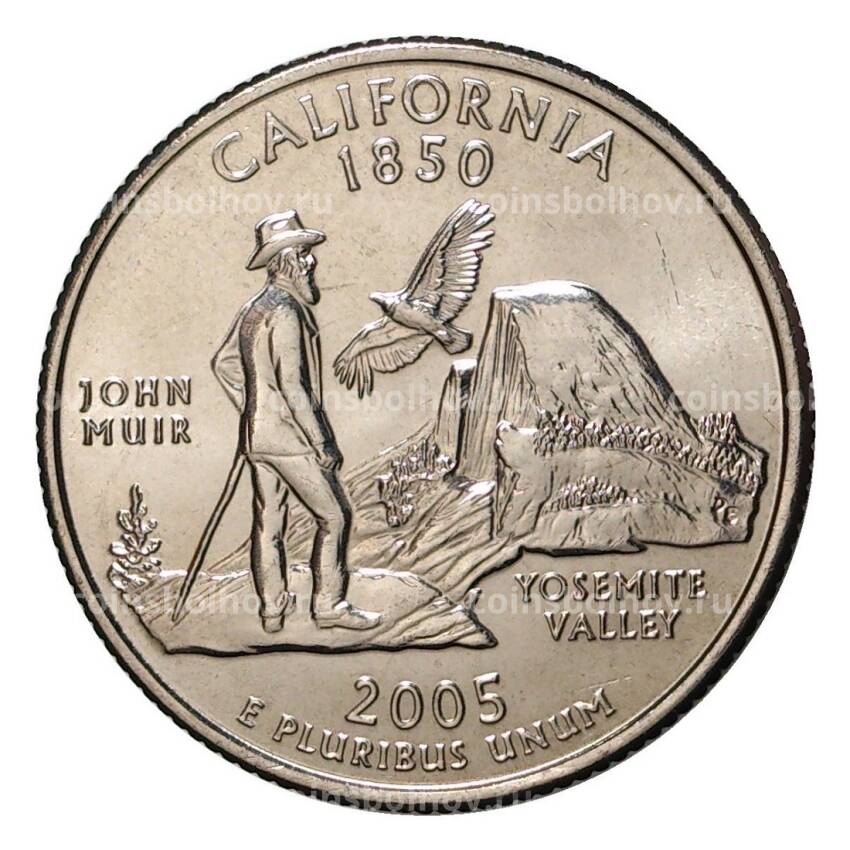 Монета 25 центов 2005 года P Штаты и территории - Калифорния