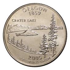 Монета 25 центов 2005 года P Штаты и территории - Орегон (аверс)