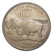 Монета 25 центов 2006 года P Штаты и территории - Северная Дакота (аверс)