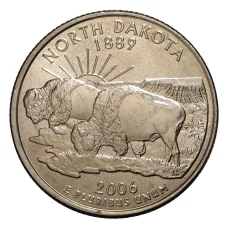 Монета 25 центов 2006 года P Штаты и территории - Северная Дакота (аверс)