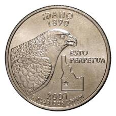 Монета 25 центов 2007 года P Штаты и территории - Айдахо (аверс)