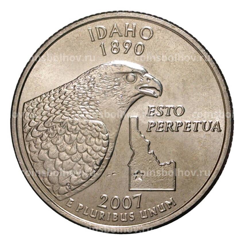 Монета 25 центов 2007 года P Штаты и территории - Айдахо