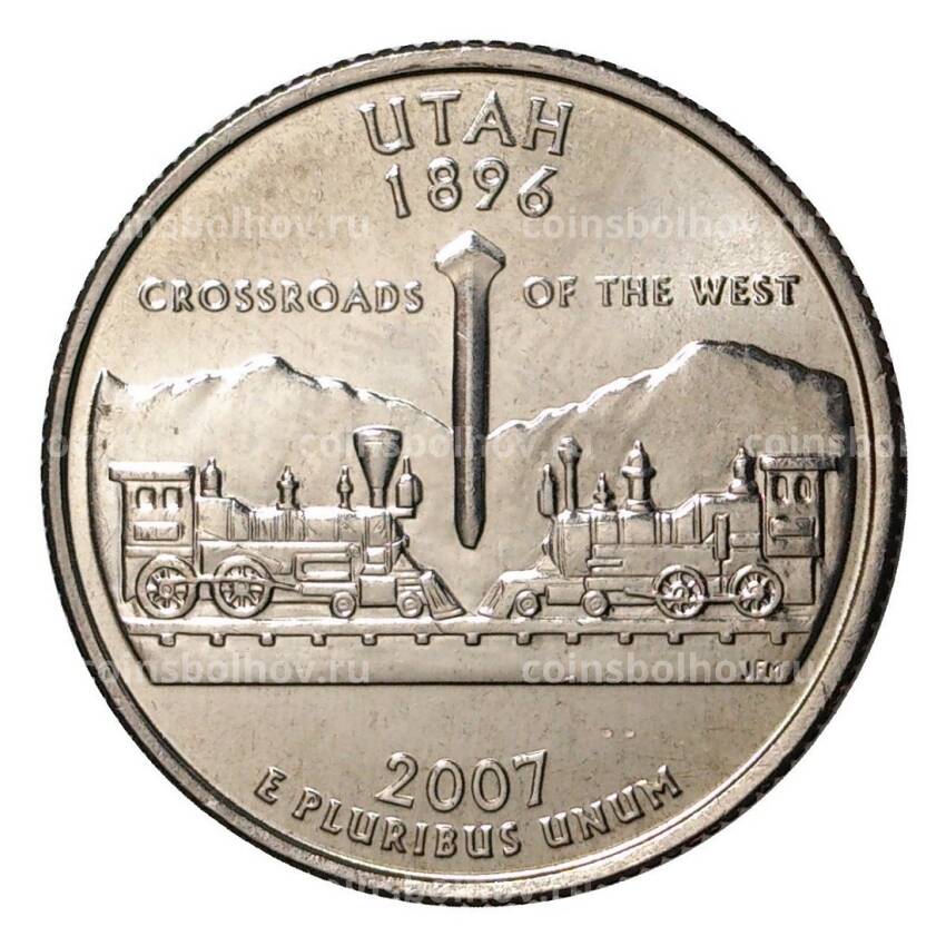 Монета 25 центов 2007 года P Штаты и территории - Юта