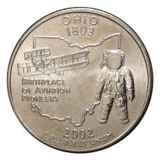 Монета 25 центов 2002 года D Штаты и территории - Огайо (аверс)