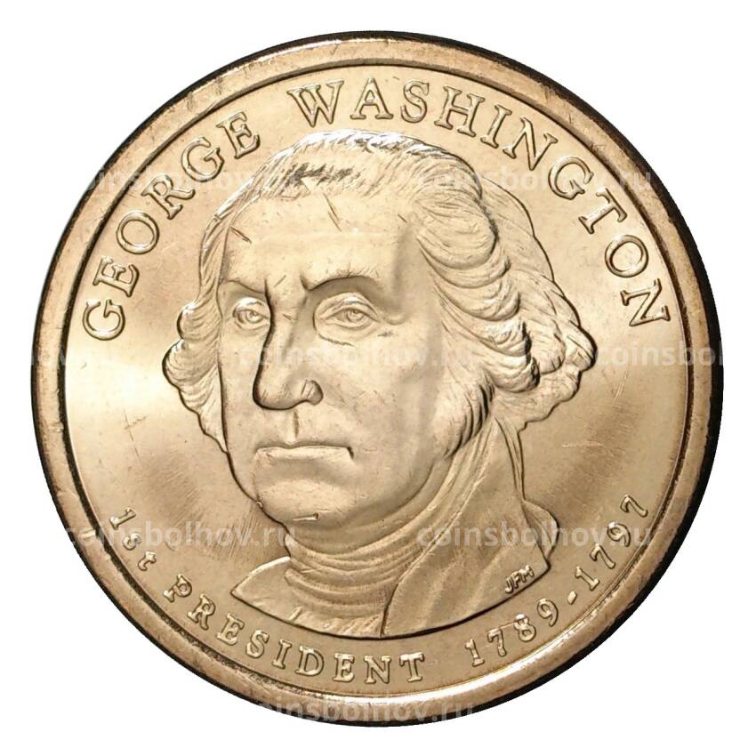 Монета 1 доллар 2007 года D Джордж Вашингтон 1-й президент США