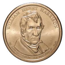 Монета 1 доллар 2009 года D Уильям Гаррисон 9-й президент США (аверс)