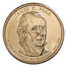 Монета 1 доллар 2009 года D Джеймс Полк 11-й президент США (аверс)