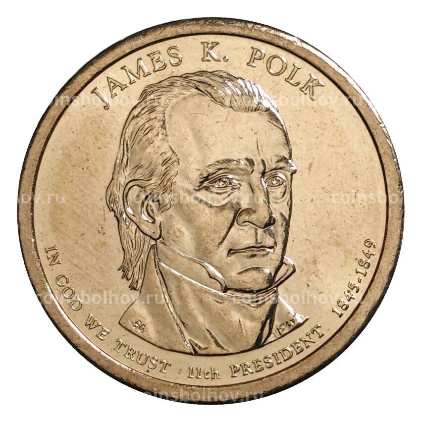 Монета 1 доллар 2009 года D Джеймс Полк 11-й президент США