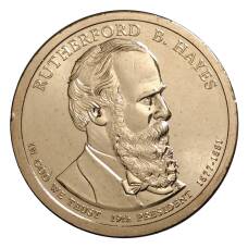 Монета 1 доллар 2011 года D Ратерфорд Хейз 19-й президент США (аверс)