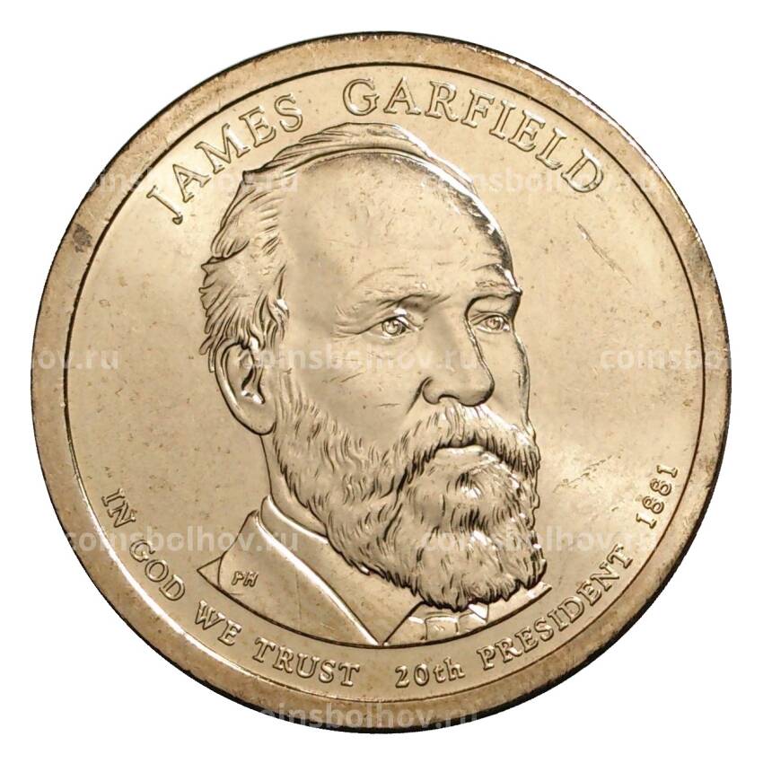 Монета 1 доллар 2011 года D Джеймс Гарфилд 20-й президент США