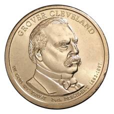 Монета 1 доллар 2012 года D Гровер Кливленд 24-й президент США (аверс)