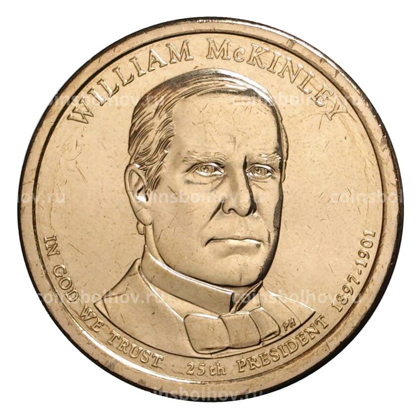 Монета 1 доллар 2013 года D Уильям Мак-Кинли 25-й президент США