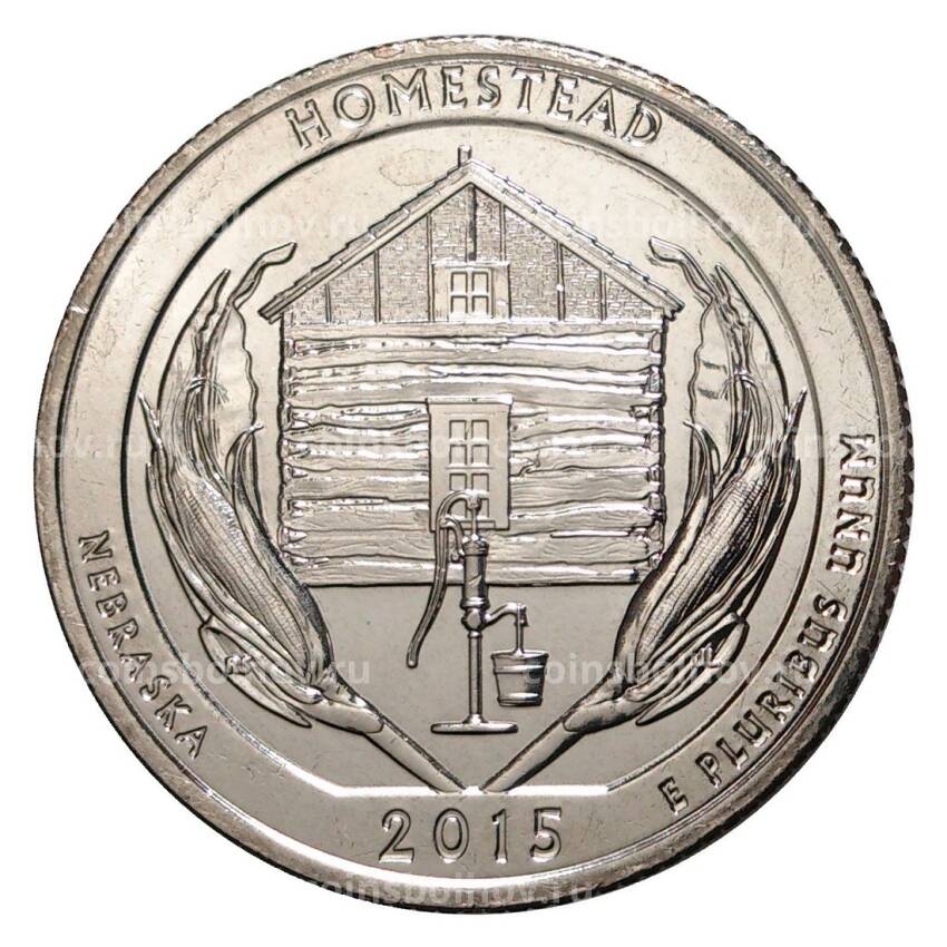 Монета 25 центов 2015 года D №26 Национальный парк Гомстед