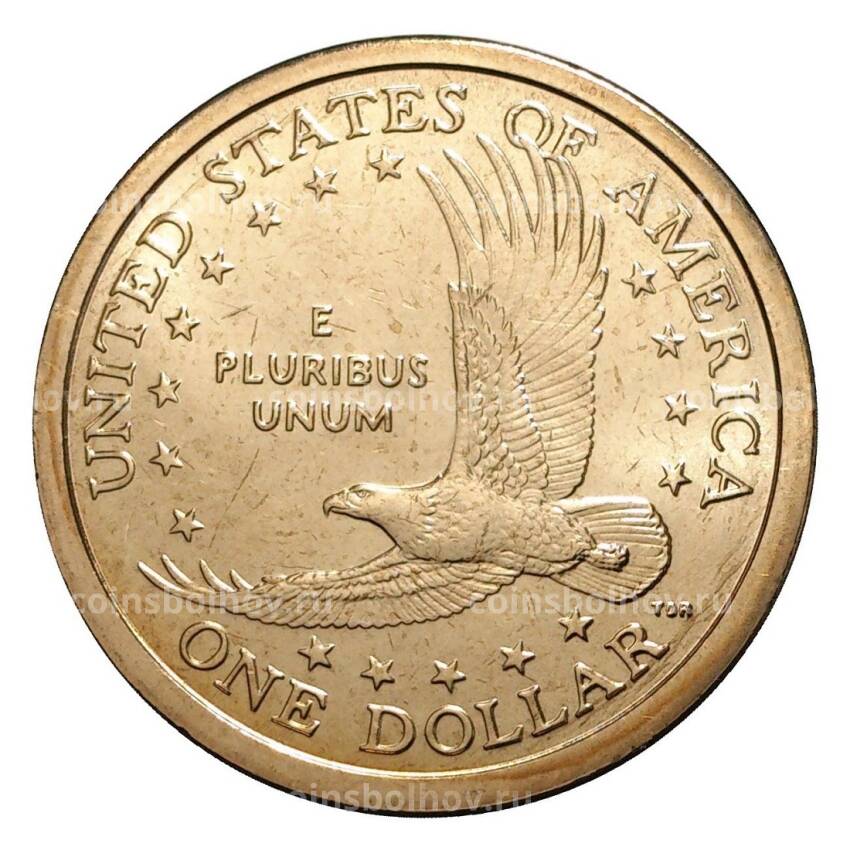 Монета 1 доллар 2002 года Сакагавея «Парящий Орёл» D (вид 2)