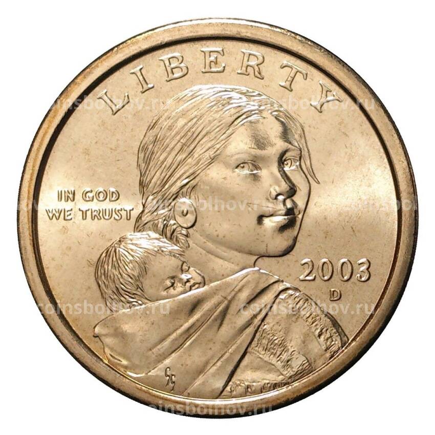 Монета 1 доллар 2003 года Сакагавея «Парящий Орёл» D