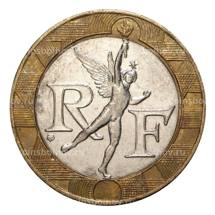 Монета 10 франков 1990 года (вид 2)