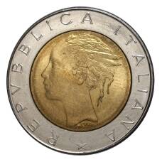 Монета 500 лир 1983 года (реверс)