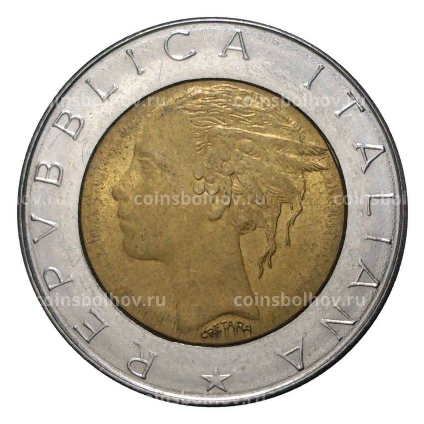 Монета 500 лир 1984 года (вид 2)
