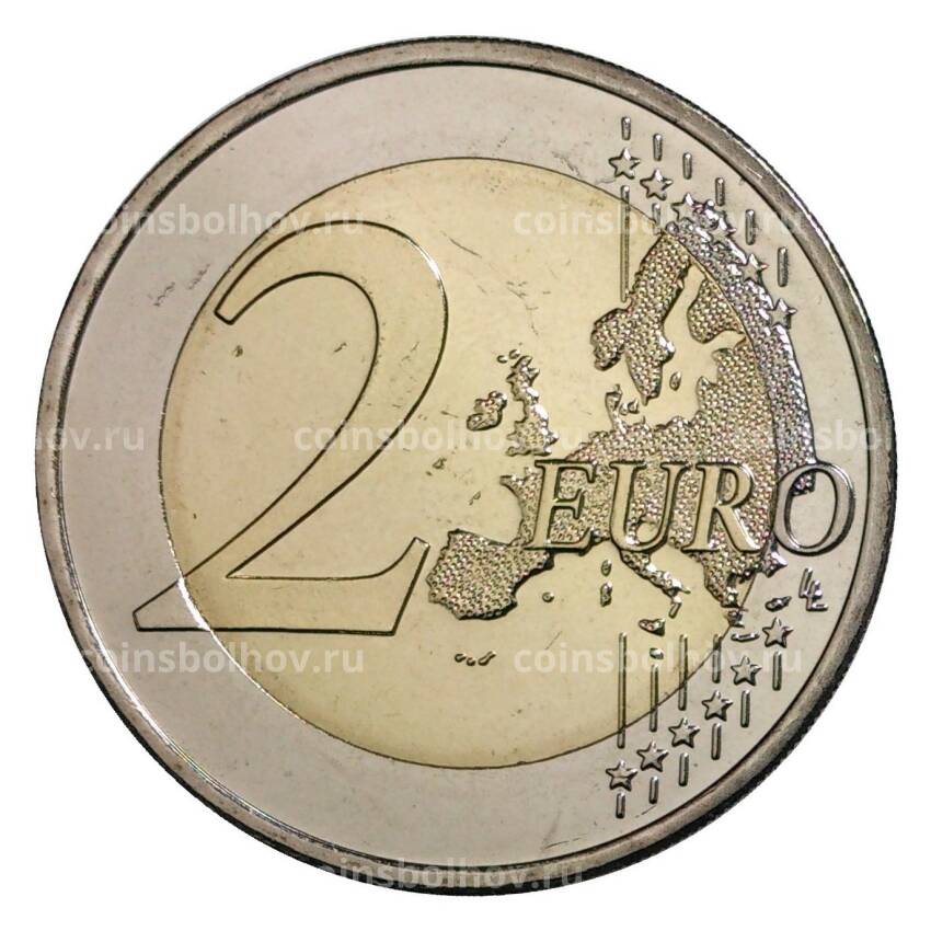Монета 2 евро 2015 года Председательство Латвии в Евросоюзе (вид 2)