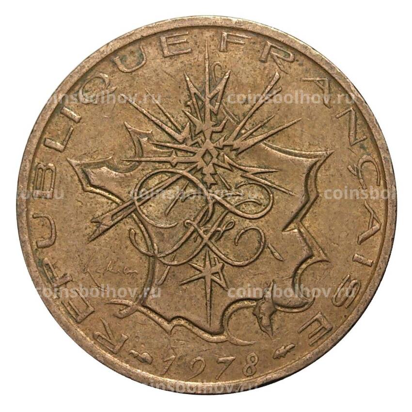 Монета 10 франков 1978 года