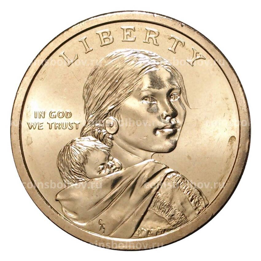 Монета 1 доллар 2012 года Сакагавея «Индеец с лошадью» P (вид 2)