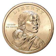 Монета 1 доллар 2012 года Сакагавея «Индеец с лошадью D» (реверс)