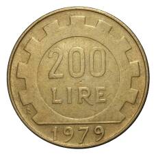Монета 200 лир 1979 года (аверс)