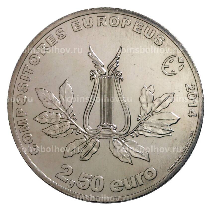 Монета 2.5 евро 2014 года Маркуш Португал (вид 2)