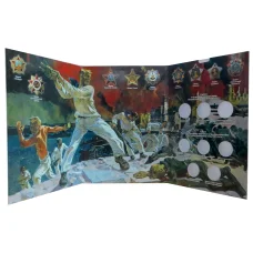 Альбом-планшет для памятных монет 5 и 10 рублей 2015 года серии 70 лет Победы (реверс)