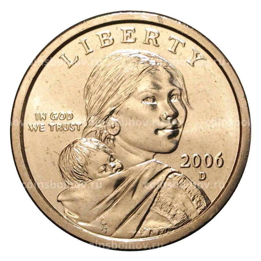 Монета 1 доллар 2006 года Сакагавея «Парящий Орёл» D