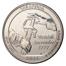 Монета 25 центов 2015 года D №30 Национальные парки - Национальный исторический парк Саратога (аверс)