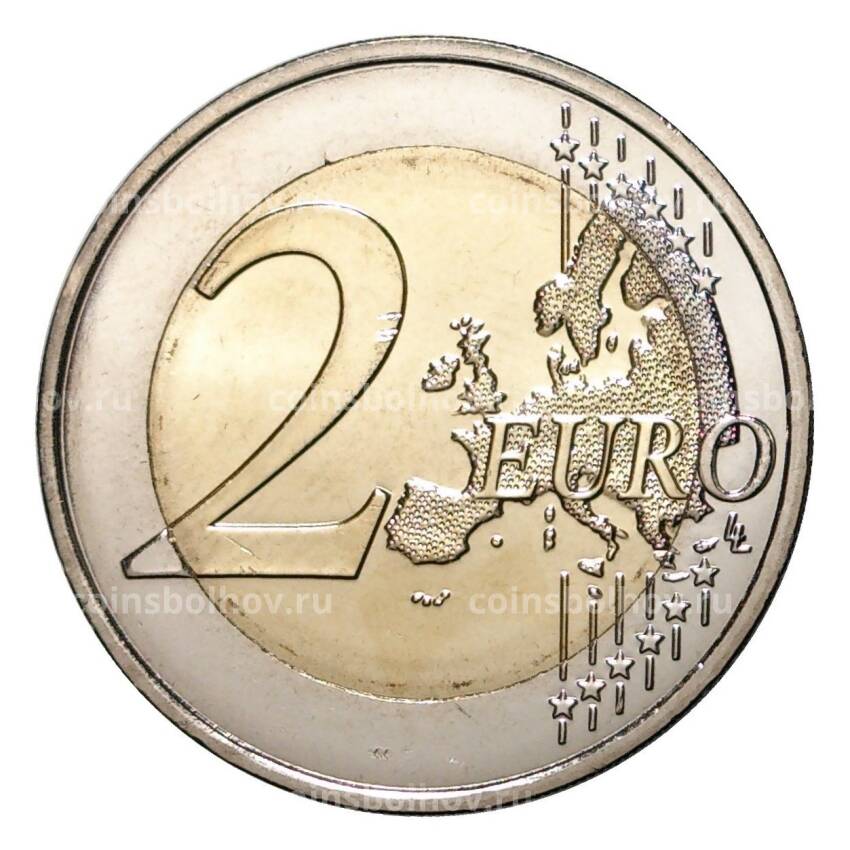 Монета 2 евро 2015 года 30 лет флагу ЕС - Франция (вид 2)