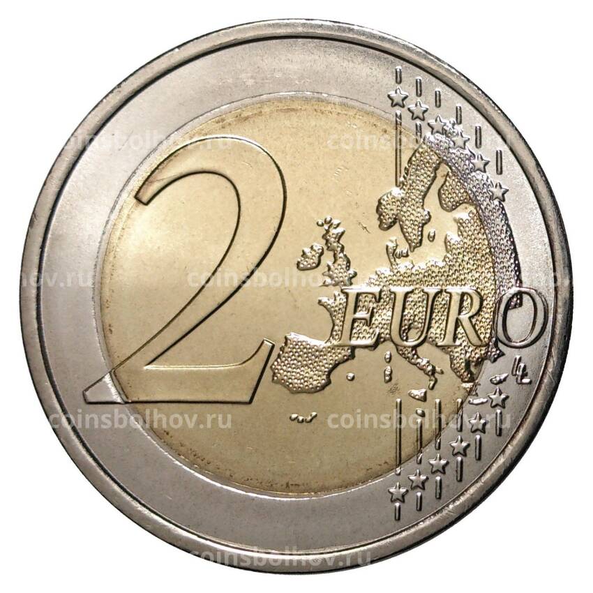 Монета 2 евро 2015 года 30 лет флагу ЕС - Португалия (вид 2)