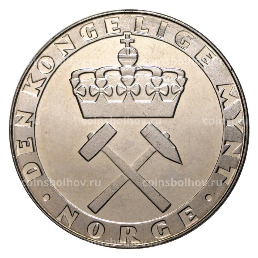 Монета 5 крон 1986 года 300 лет норвежскому монетному двору (вид 2)