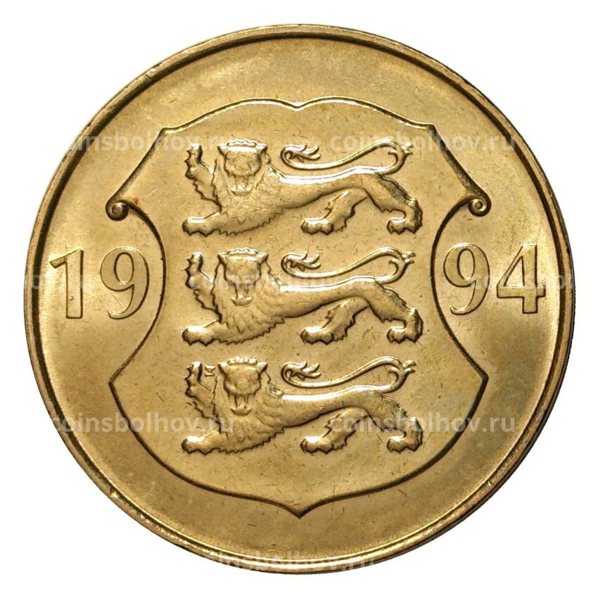 Монета 5 крон 1994 года 75 лет Банку Эстонии (вид 2)