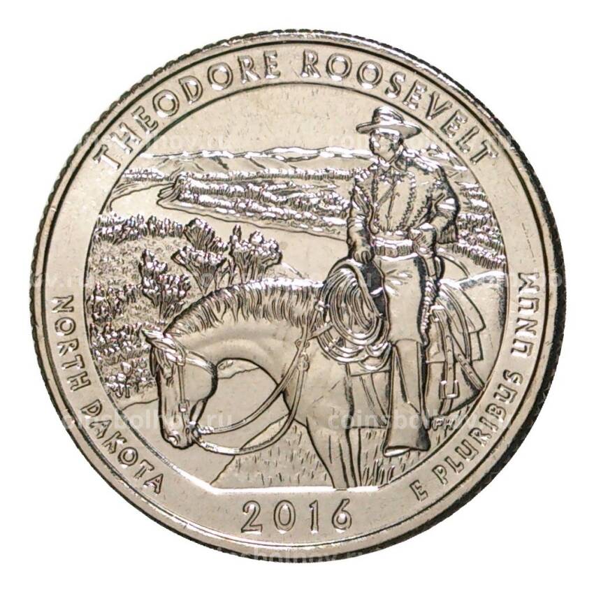 Монета 25 центов 2016 года D Национальные парки - №34 Национальный парк Теодор-Рузвельт