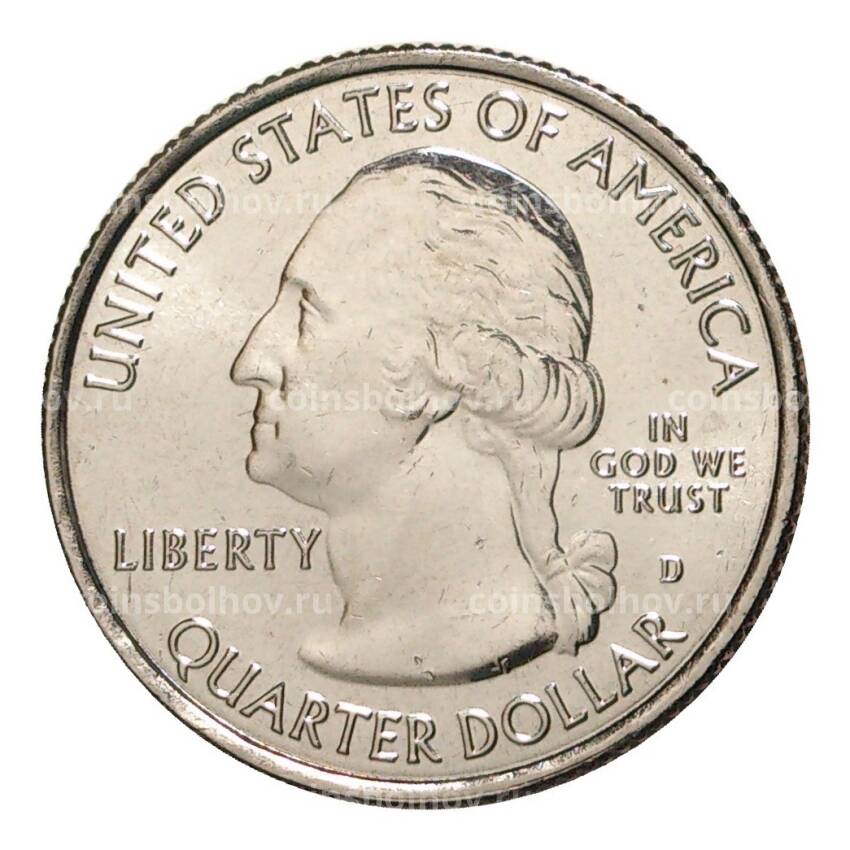 Монета 25 центов 2016 года D Национальные парки - №34 Национальный парк Теодор-Рузвельт (вид 2)