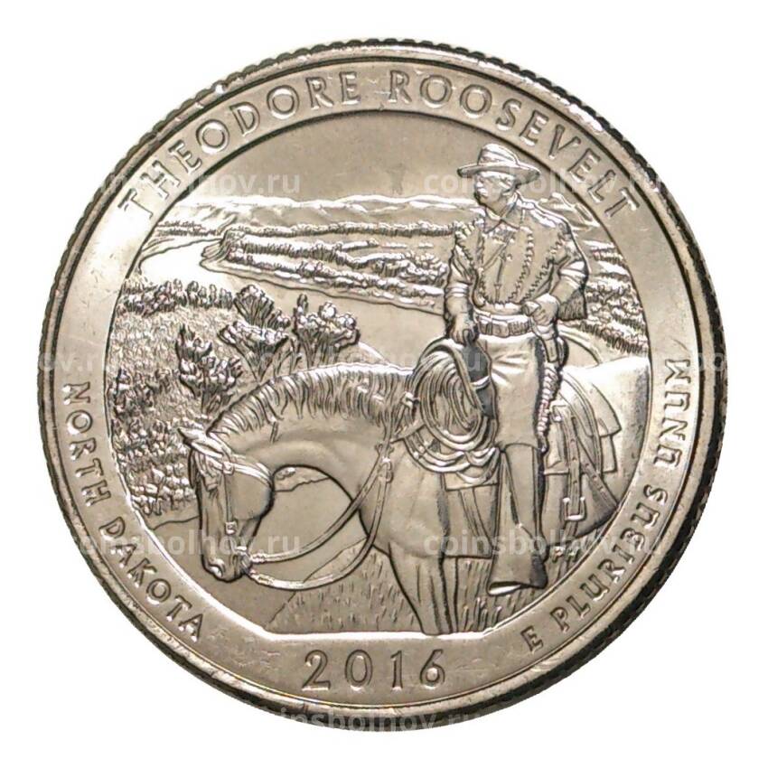 Монета 25 центов 2016 года P Национальные парки - №34 Национальный парк Теодор-Рузвельт