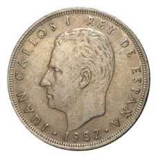 Монета 25 песет 1982 года (аверс)