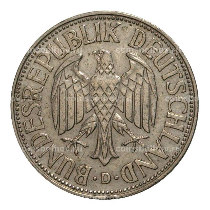 Монета 1 марка 1956 года D (вид 2)