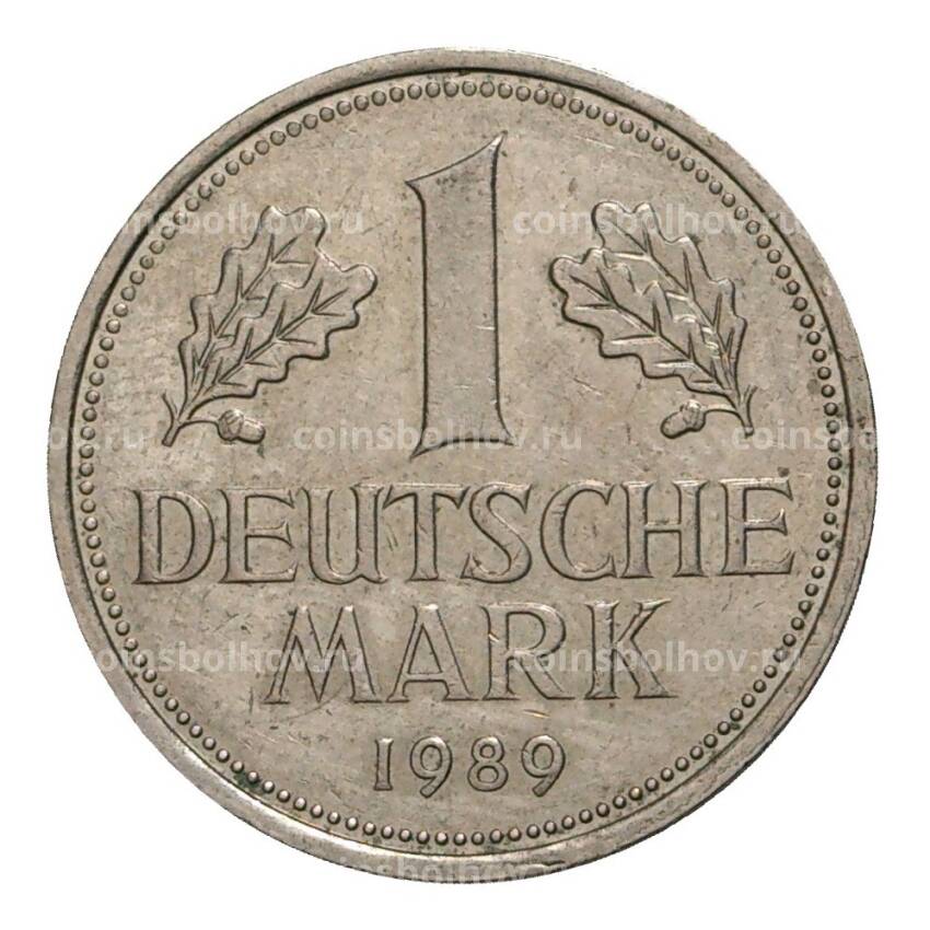 Монета 1 марка 1989 года G