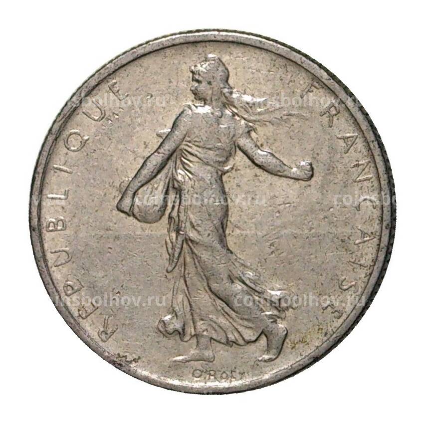 Монета 1/2 франка 1965 года (вид 2)