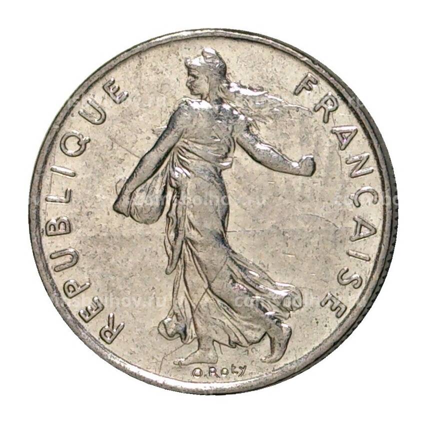 Монета 1/2 франка 1976 года (вид 2)
