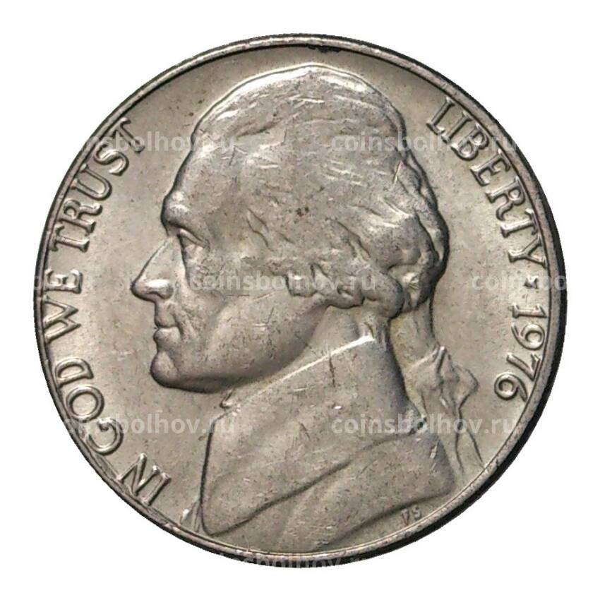 Монета 5 центов 1976 года
